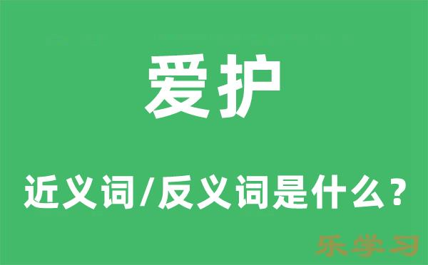 爱护的近义词和反义词是什-爱护是什么意思?