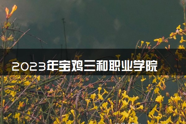 2023年宝鸡三和职业学院学费多少钱一年及各专业收费标准查询