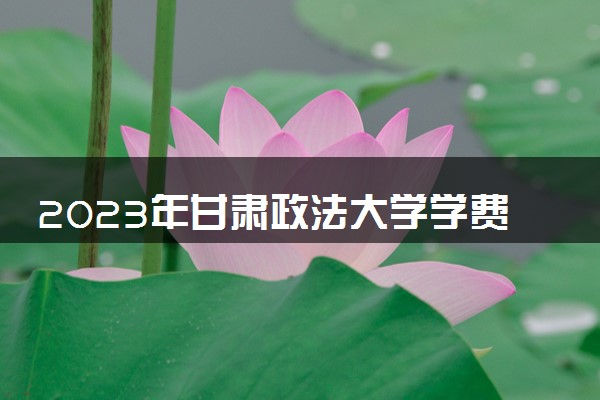 2023年甘肃政法大学学费多少钱一年及各专业收费标准查询