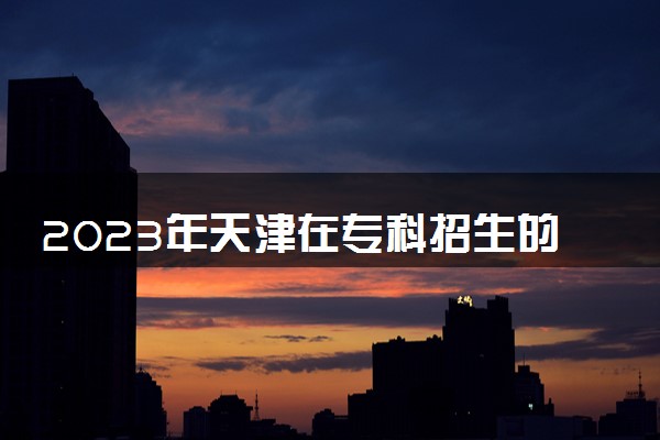 2023年天津在专科招生的本科大学