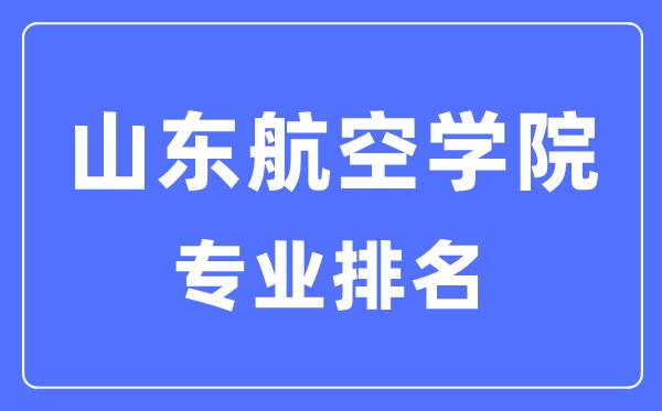 山东航空学院专业排名-山东航空学院最好的专业有哪些