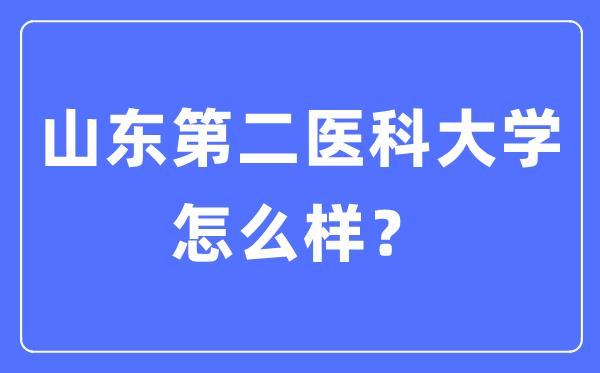 山东第二医科大学是几本一本还是二本-山东第二医科大学怎么样？