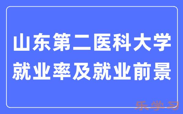 山东第二医科大学就业率及就业前景怎么样-好就业吗？