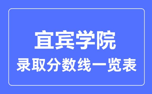 2023年高考多少分能上宜宾学院？附宜宾学院各省录取分数线一览表