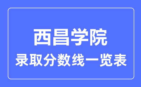 2023年高考多少分能上西昌学院？附西昌学院各省录取分数线