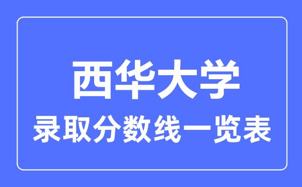 2023年高考多少分能上西华大学？附西华大学各省录取分数线一览表