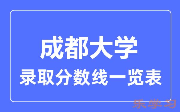 2023年高考多少分能上成都大学？附成都大学各省录取分数线一览表