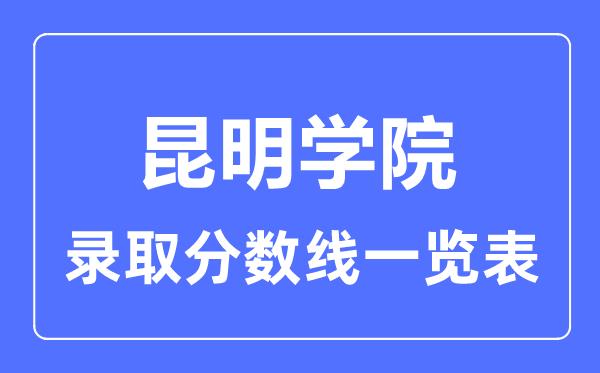 2023年高考多少分能上昆明学院？附昆明学院各省录取分数线一览表