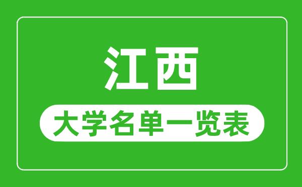 江西有哪些大学-江西省所有大学名单一览表