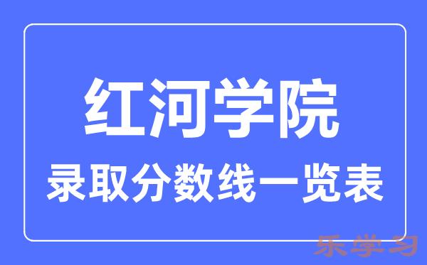 2023年高考多少分能上红河学院？附红河学院各省录取分数线一览表